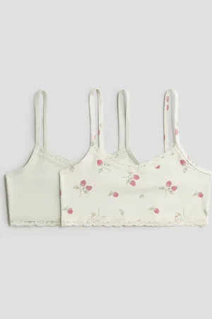 H&M H&M - 2-pack lace-trimmed strappy tops