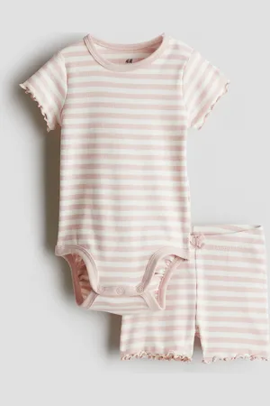 H&M H&M - 2-piece ribbed cotton set