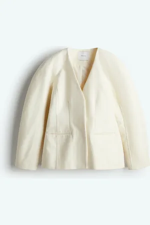 H&M Collarless twill blazer