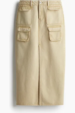 H&M H&M - Denim cargo maxi skirt
