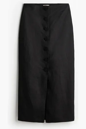 H&M H&M - Button-front linen skirt