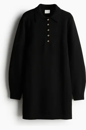 H&M H&M - Fine-knit collared dress