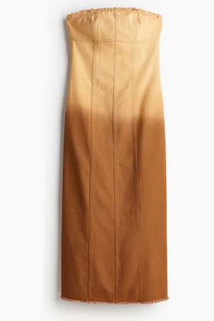 H&M H&M - Frayed-edge bandeau dress