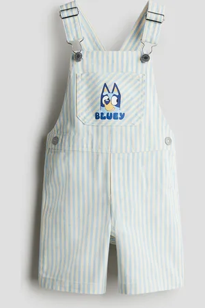 H&M H&M - Print-motif dungaree shorts