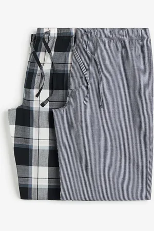 H&M H&M - 2-pack Relaxed Fit Poplin pyjama bottoms