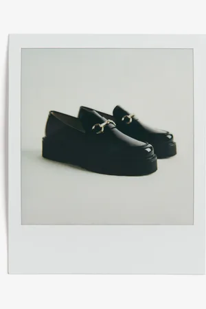 H&M H&M - Chain-detail leather loafers