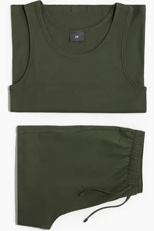 H&M H&M - Cotton pyjama vest top and shorts
