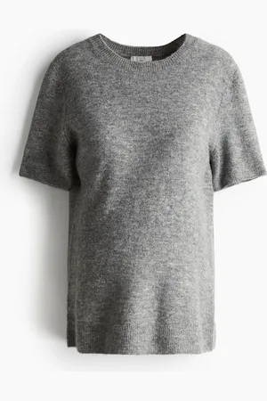 H&M MAMA Short-sleeved fine-knit top