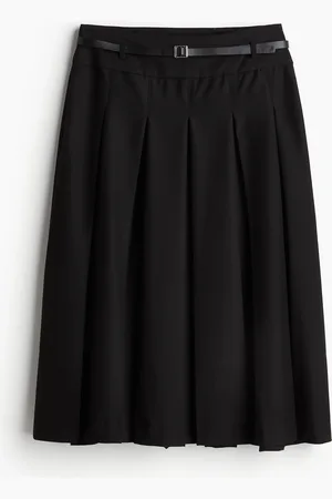 H&M H&M - Belt-detail pleated midi skirt
