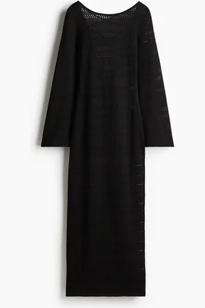 H&M H&M - Lacing-detail hole-knit dress