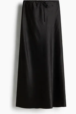 H&M Satin drawstring skirt