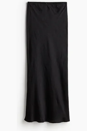 H&M H&M - Crinkled satin maxi skirt