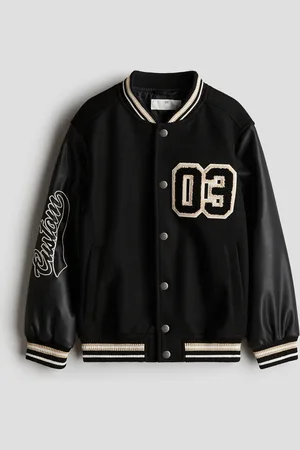 H&M H&M - Appliquéd baseball jacket