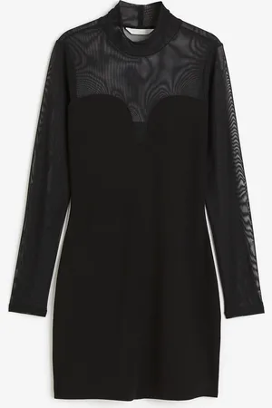 H&M H&M - Mesh-detail bodycon dress