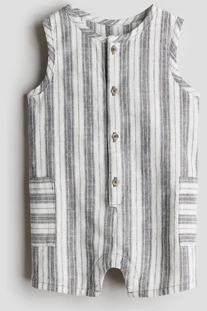 H&M H&M - Sleeveless linen romper suit