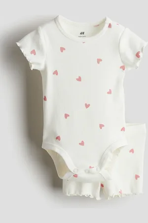H&M H&M - 2-piece ribbed cotton set