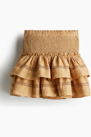 H&M Lace-inset tiered skirt