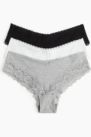 H&M H&M - 3-pack cotton and lace hipster briefs