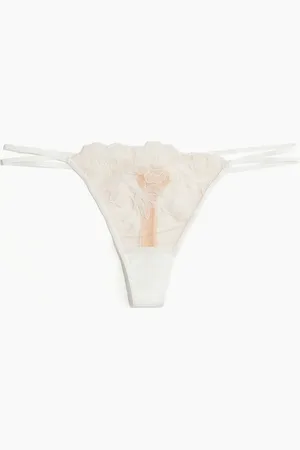 H&M H&M - Embroidered thong briefs