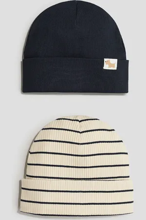 H&M H&M - 2-pack ribbed beanies