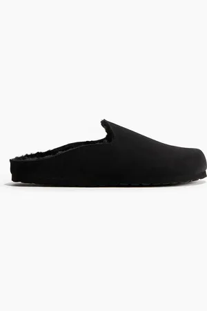 H&M H&M - Teddy-lined suede mules