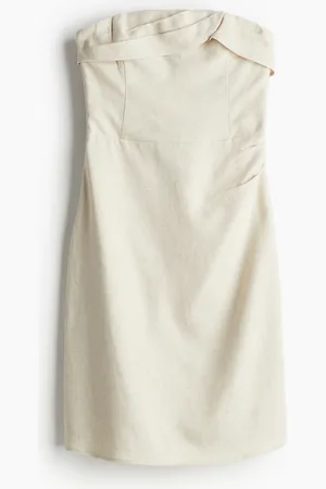 H&M H&M - Linen-blend bandeau dress