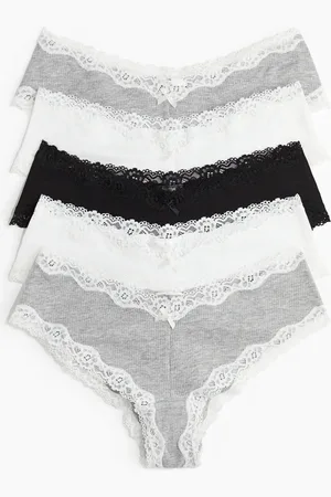H&M H&M - 5-pack cotton and lace hipster briefs
