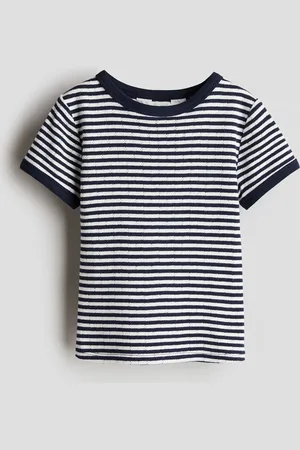 H&M H&M - Short-sleeved pointelle jersey top