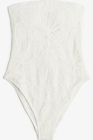 H&M H&M - Padded-cup High-leg Bandeau swimsuit