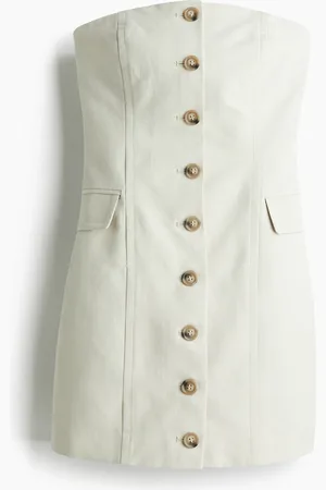 H&M Button-front bandeau dress