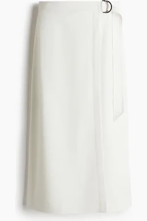 H&M Linen-blend wrap skirt