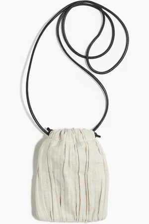 H&M H&M - Linen-blend drawstring phone bag