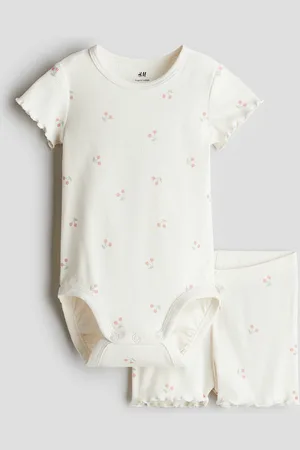 H&M H&M - 2-piece ribbed cotton set