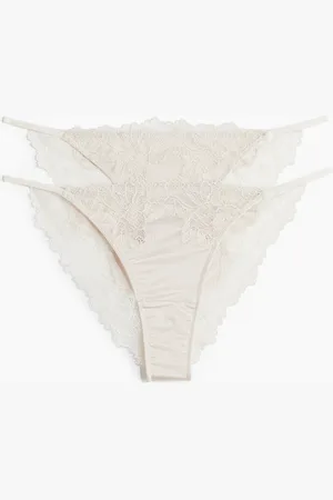 H&M H&M - 2-pack microfibre and lace tanga briefs