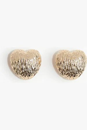 H&M H&M - Heart-shaped dome earrings