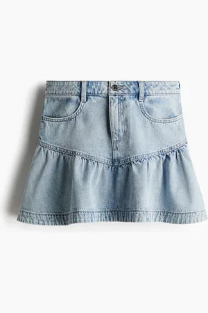 H&M H&M - Peplum-hem denim skirt