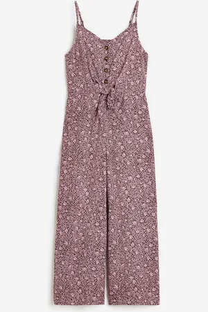 H&M H&M - Tie-detail viscose jumpsuit