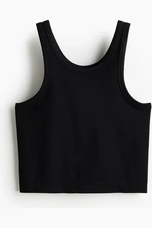 H&M Cropped seamless sports vest top in DryMove