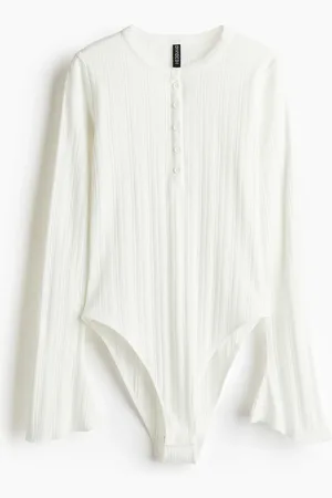 H&M Trumpet-sleeved pointelle body
