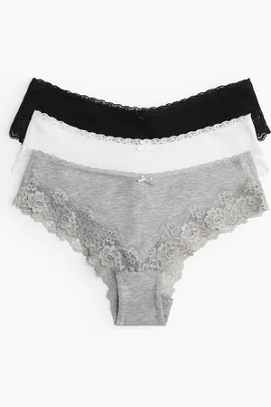 H&M H&M - 3-pack lace-trimmed hipster briefs