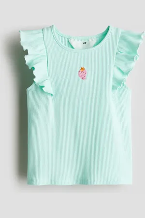 H&M Embroidered-motif vest top