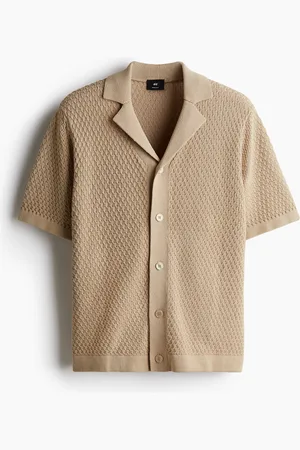 H&M H&M - Regular Fit Textured-knit resort shirt