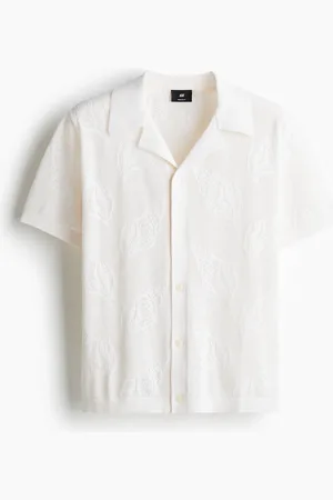 H&M H&M - Regular Fit Jacquard-knit resort shirt