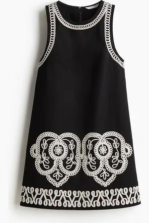H&M Embroidered shift dress