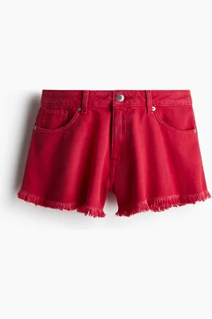 H&M Frayed-edge denim shorts