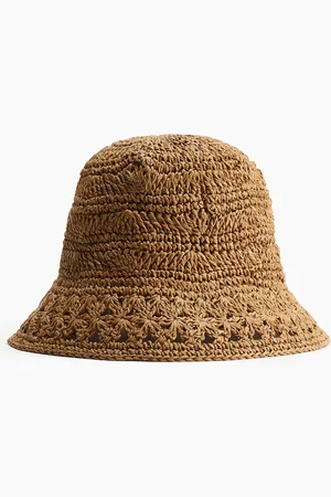 H&M H&M - Crocheted straw bucket hat
