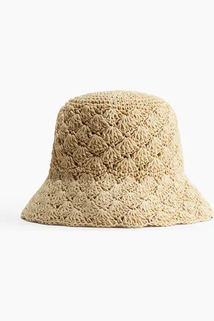 H&M H&M - Crocheted straw bucket hat