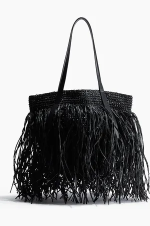 H&M H&M - Fringed straw handbag