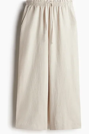 H&M H&M - Cropped linen-blend trousers