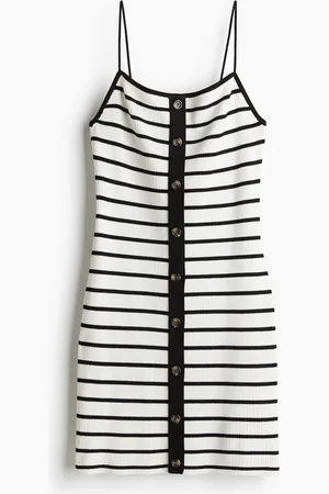H&M H&M - Button-front rib-knit dress